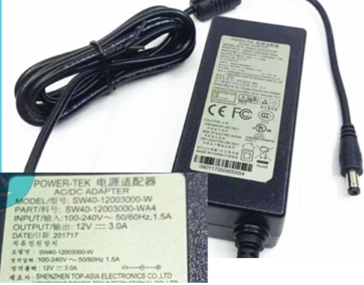 *Brand NEW*12V 3.0A AC/DC ADAPTER POWER-TEK SW40-12003000-WEK SW40-12003000-WA4 SW40-120